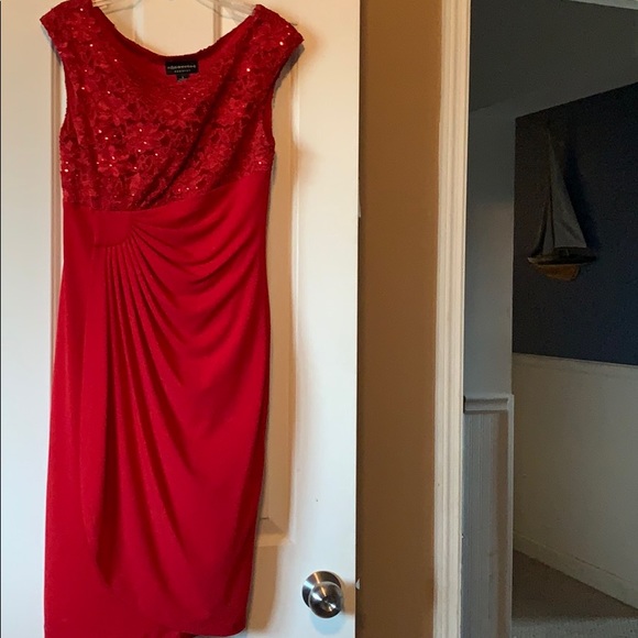 Red knee-length dress. Women’s size 6. VGUC - Picture 1 of 5